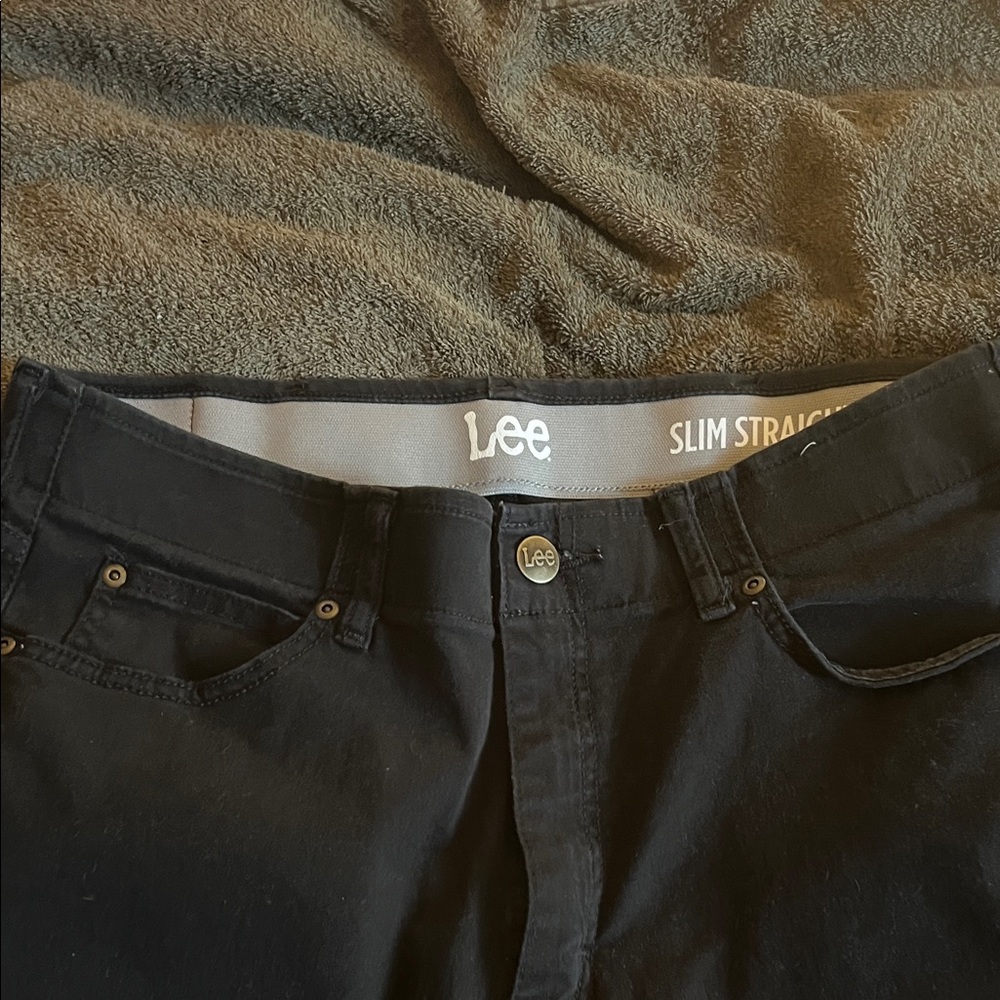 Lee Men’s Black Straight Leg Jeans